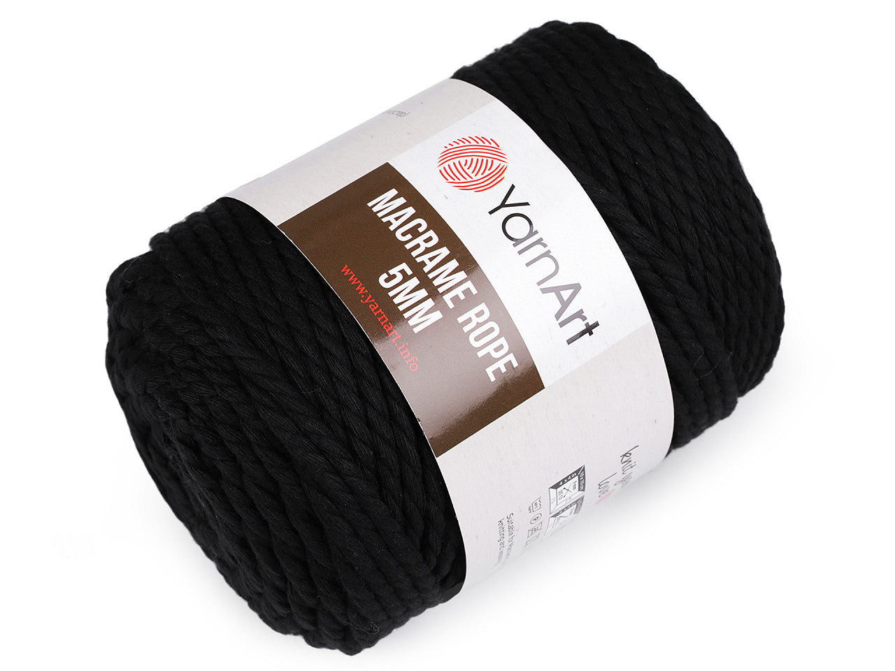 Corde Macramé pour tricot, 5 mm, 500 g torsadée