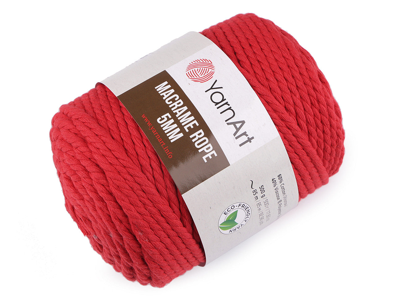 Corde Macramé pour tricot, 5 mm, 500 g torsadée