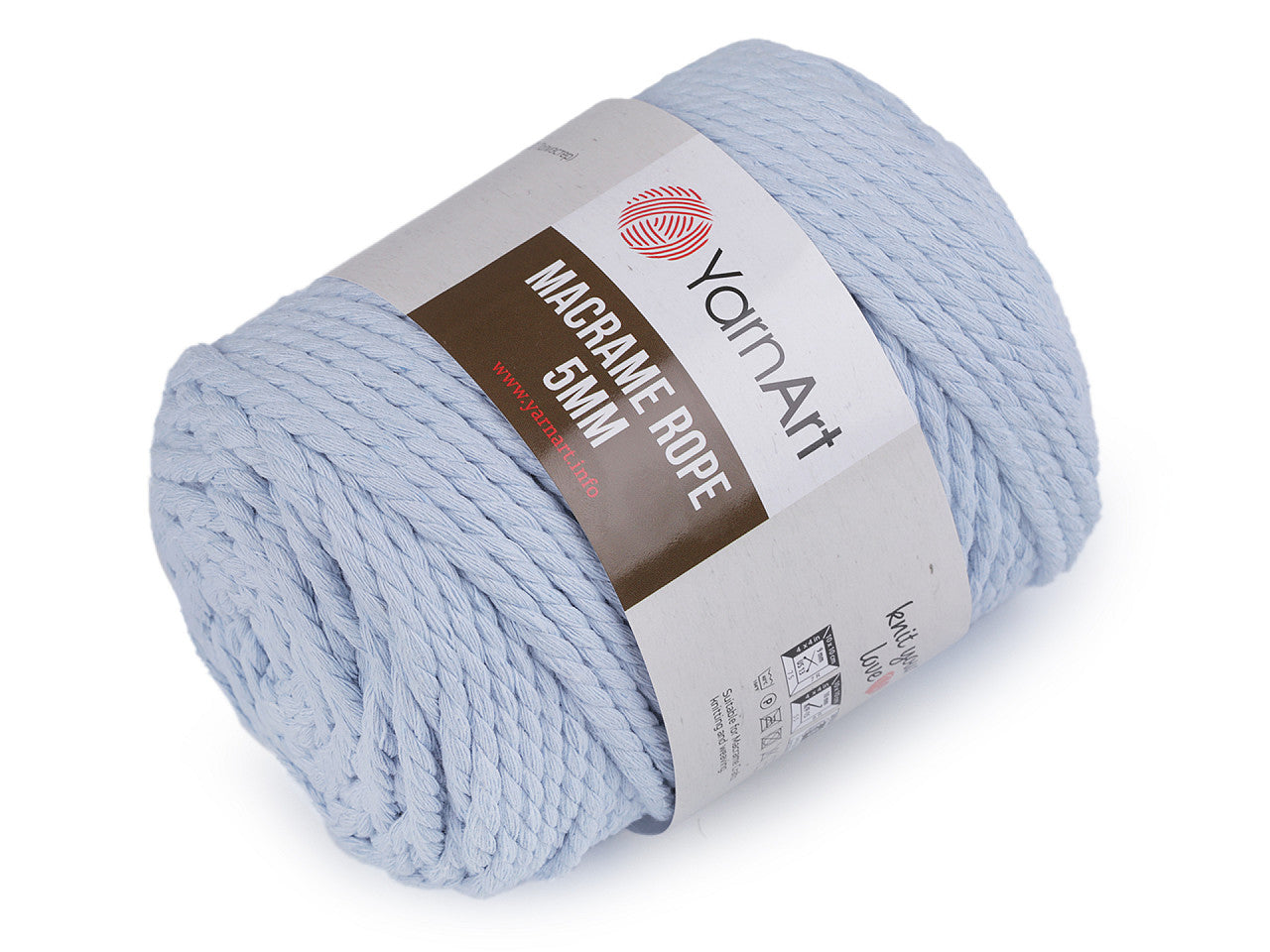 Corde Macramé pour tricot, 5 mm, 500 g torsadée