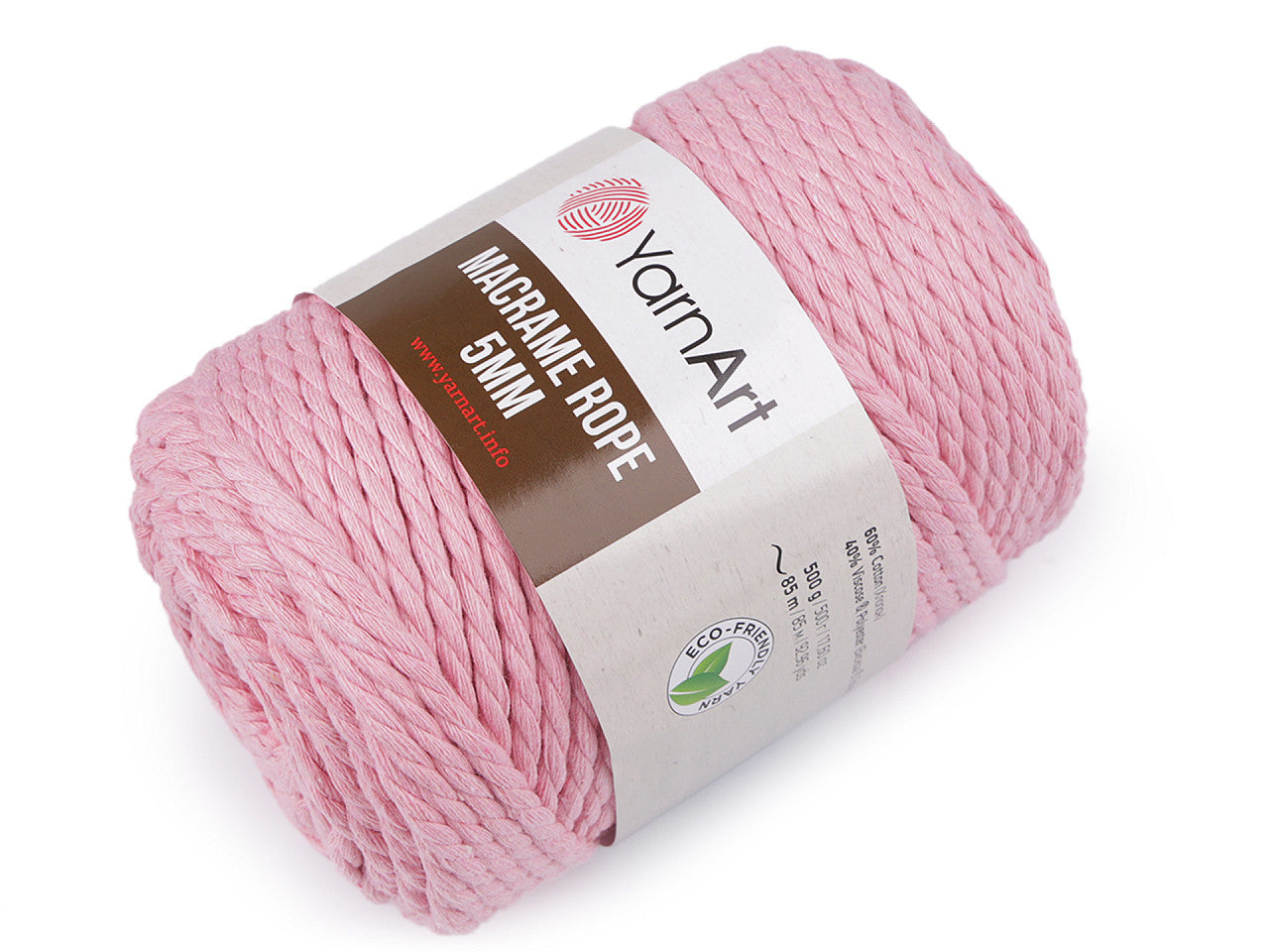 Corde Macramé pour tricot, 5 mm, 500 g torsadée