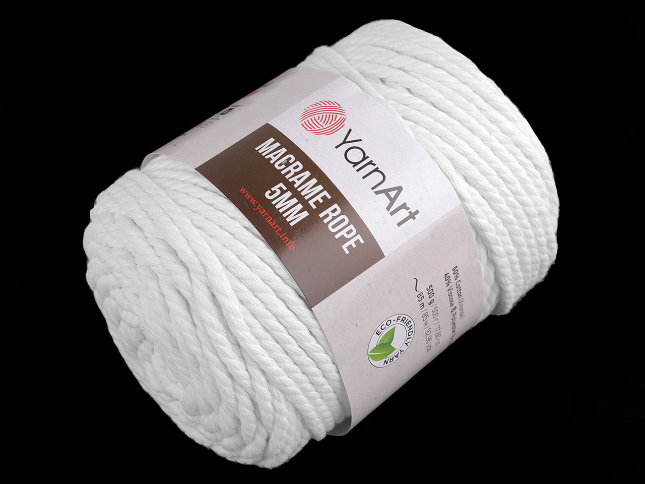 Corde Macramé pour tricot, 5 mm, 500 g torsadée