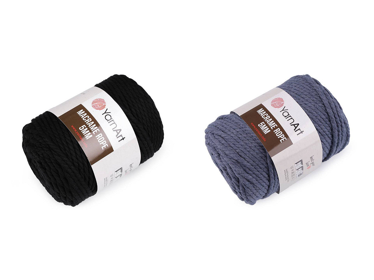 Corde Macramé pour tricot, 5 mm, 500 g torsadée