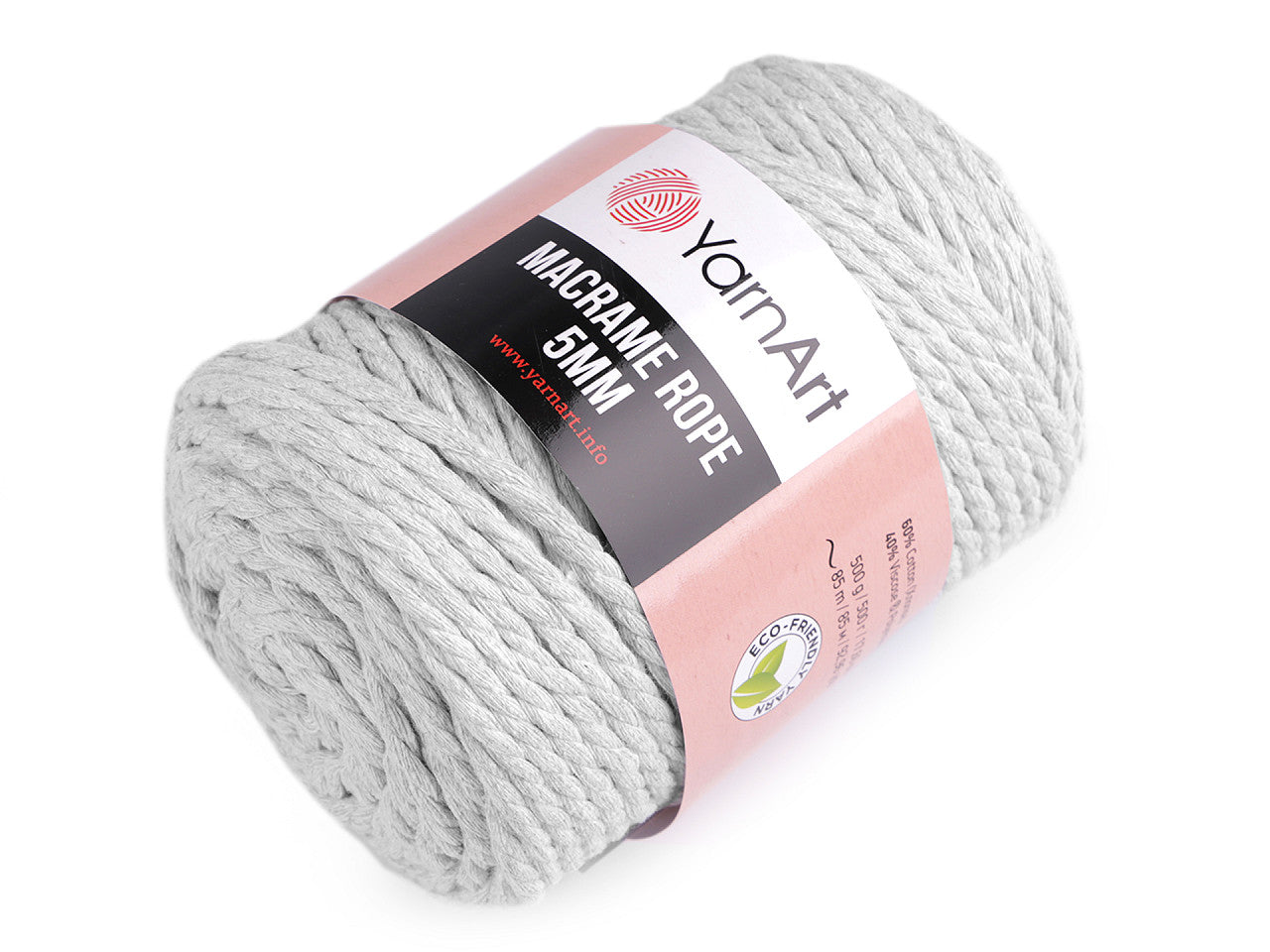 Corde Macramé pour tricot, 5 mm, 500 g torsadée