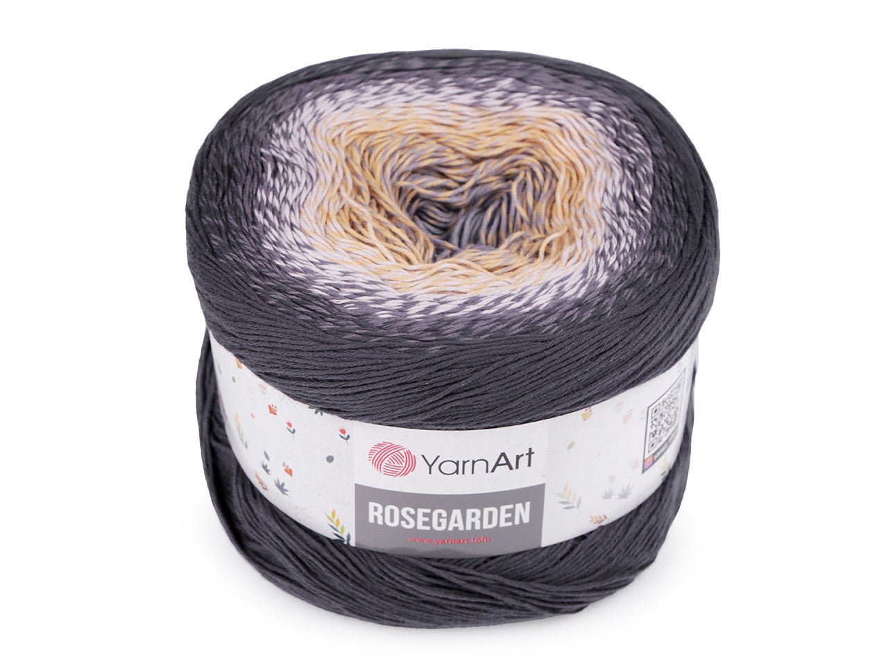 Fil à tricoter en coton Rosegarden, 250 g