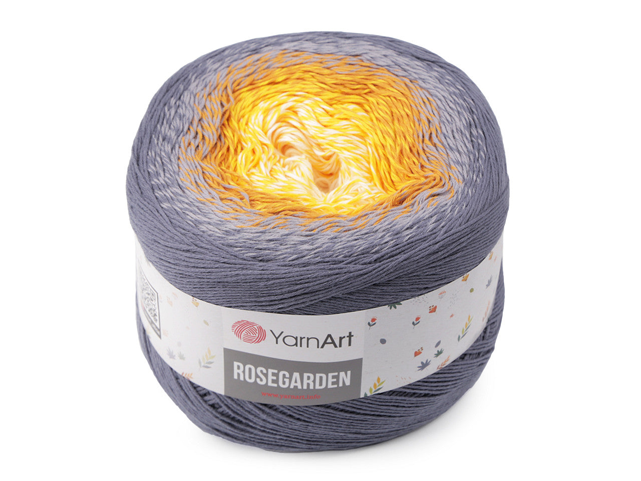 Fil à tricoter en coton Rosegarden, 250 g