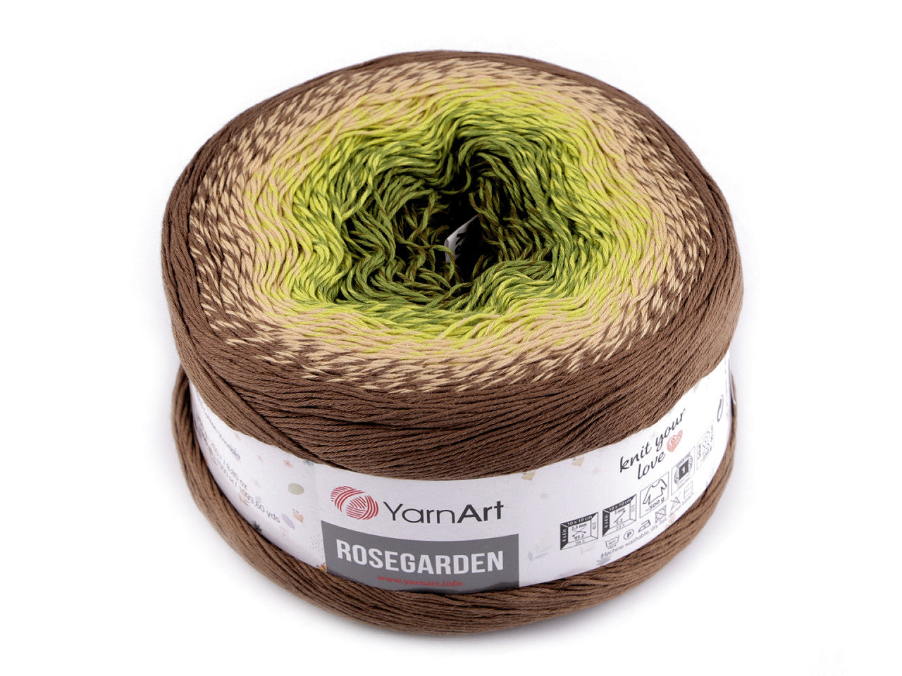 Fil à tricoter en coton Rosegarden, 250 g