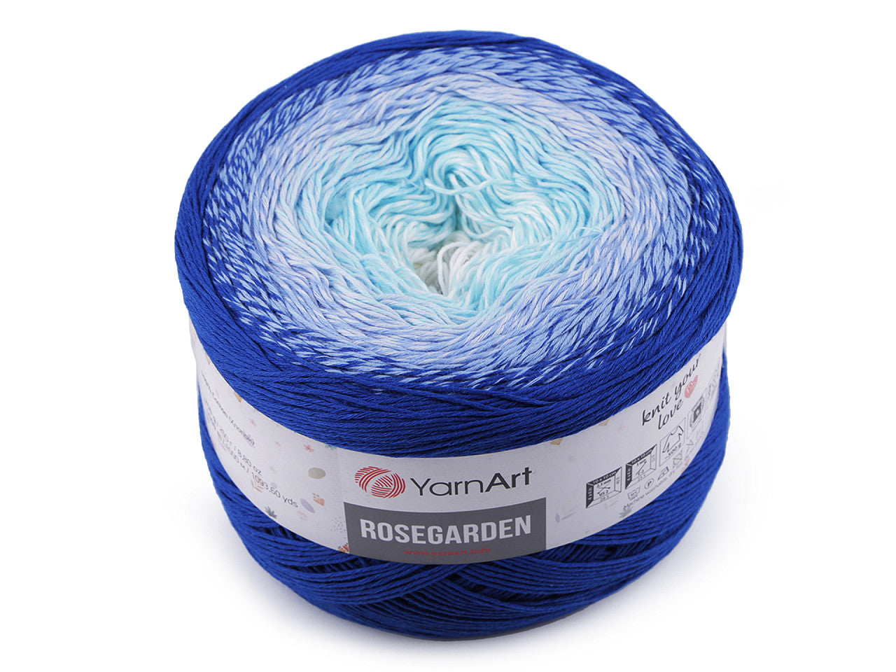 Fil à tricoter en coton Rosegarden, 250 g