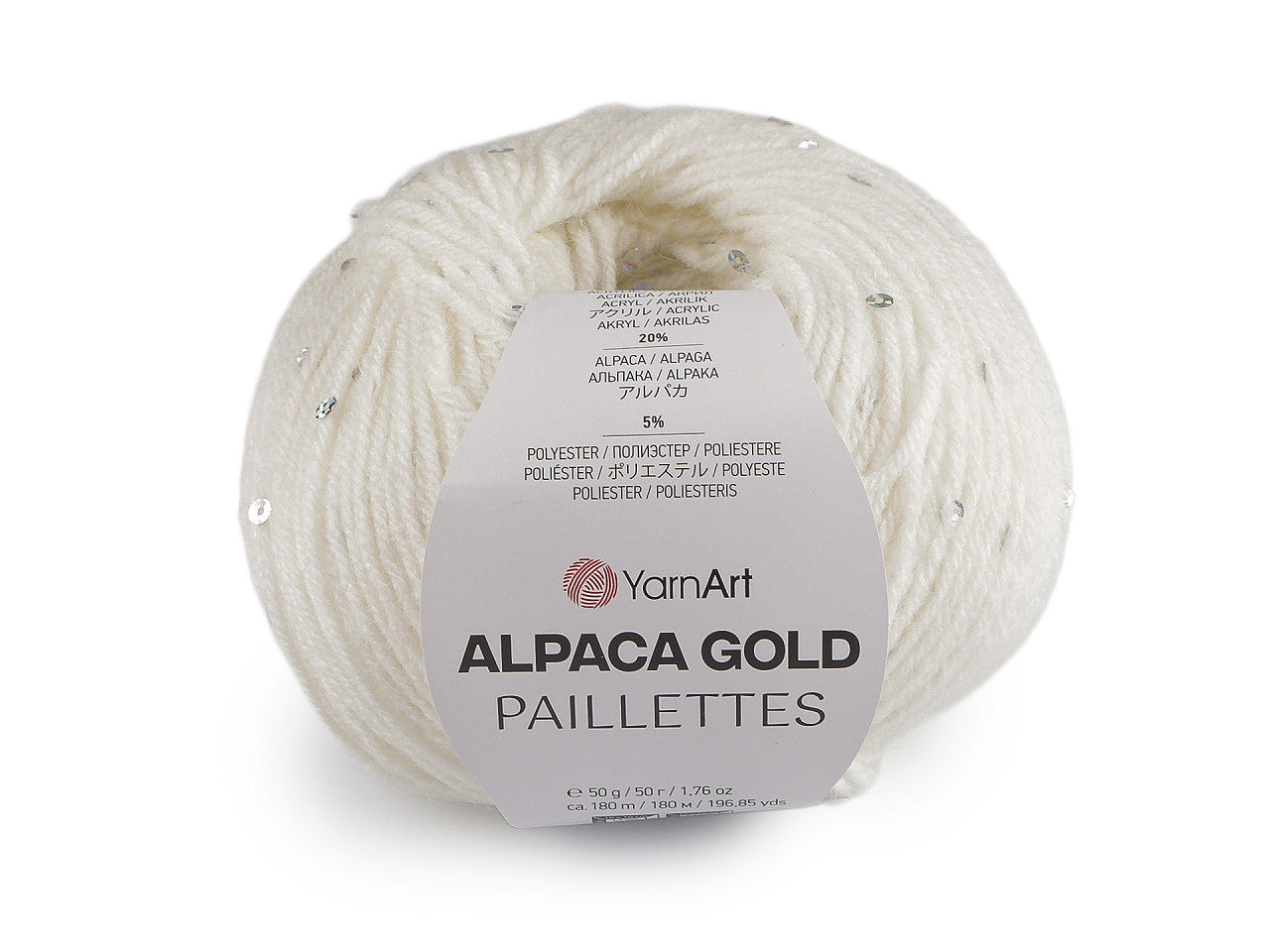 Laine Alpaca Gold avec sequins, 50 g YARNART