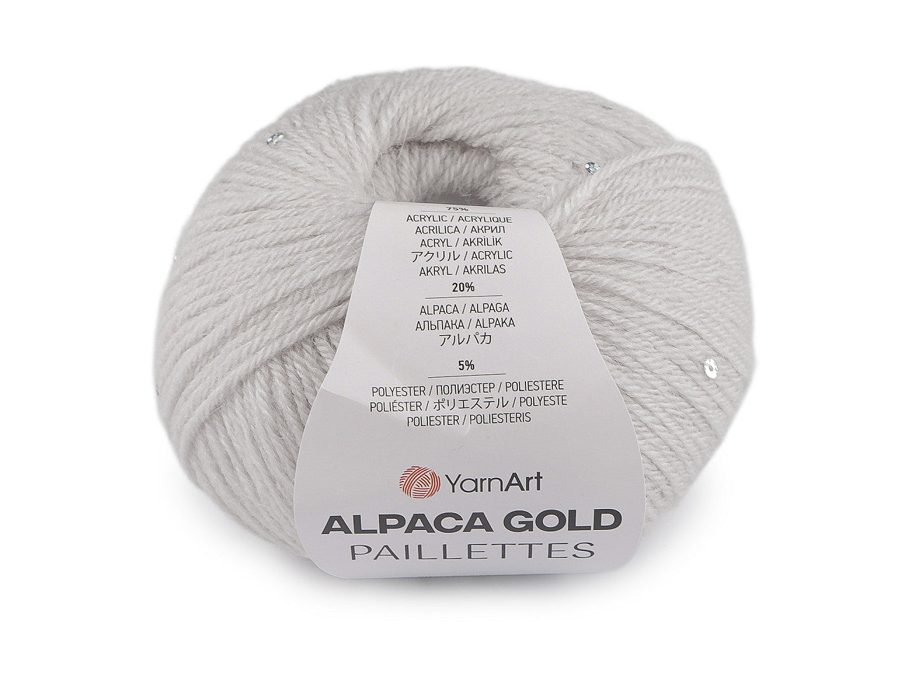 Laine Alpaca Gold avec sequins, 50 g YARNART