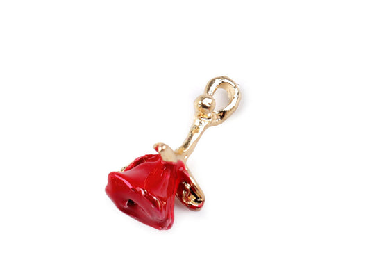 Breloque métallique/Tirette de FAG - Rose 3D