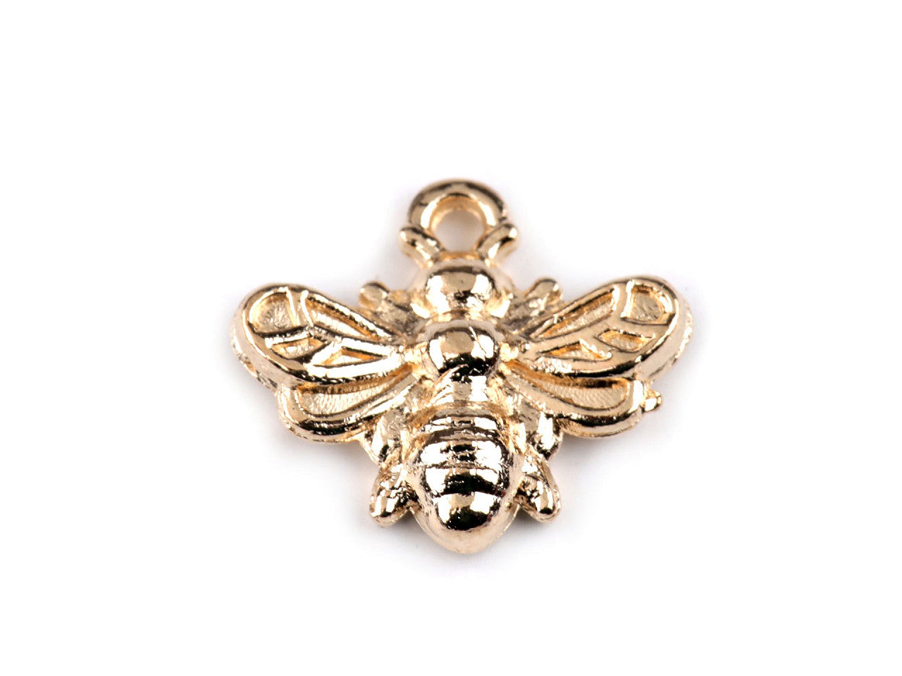 Pendentif/Tirette de fermeture Éclair métallique, mini abeille, 13 x 11 mm - 10pc