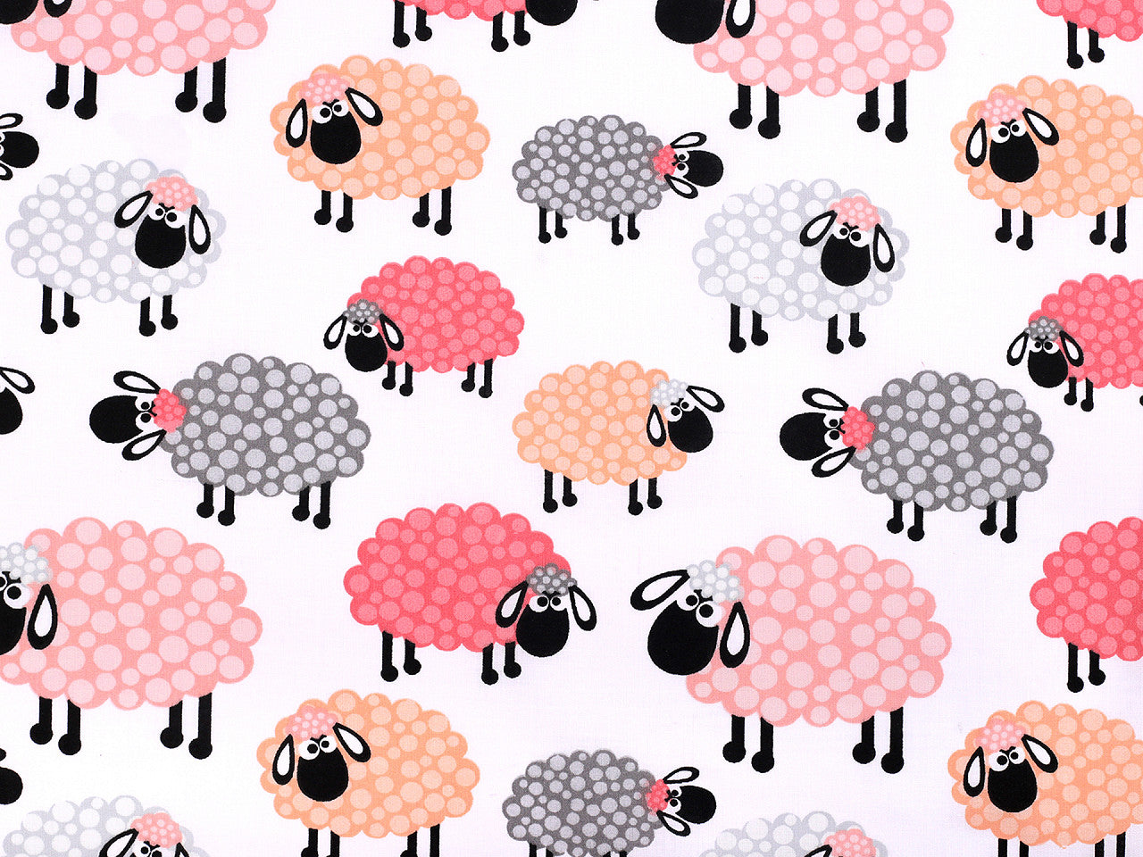 Cretonne en coton oekotex Moutons