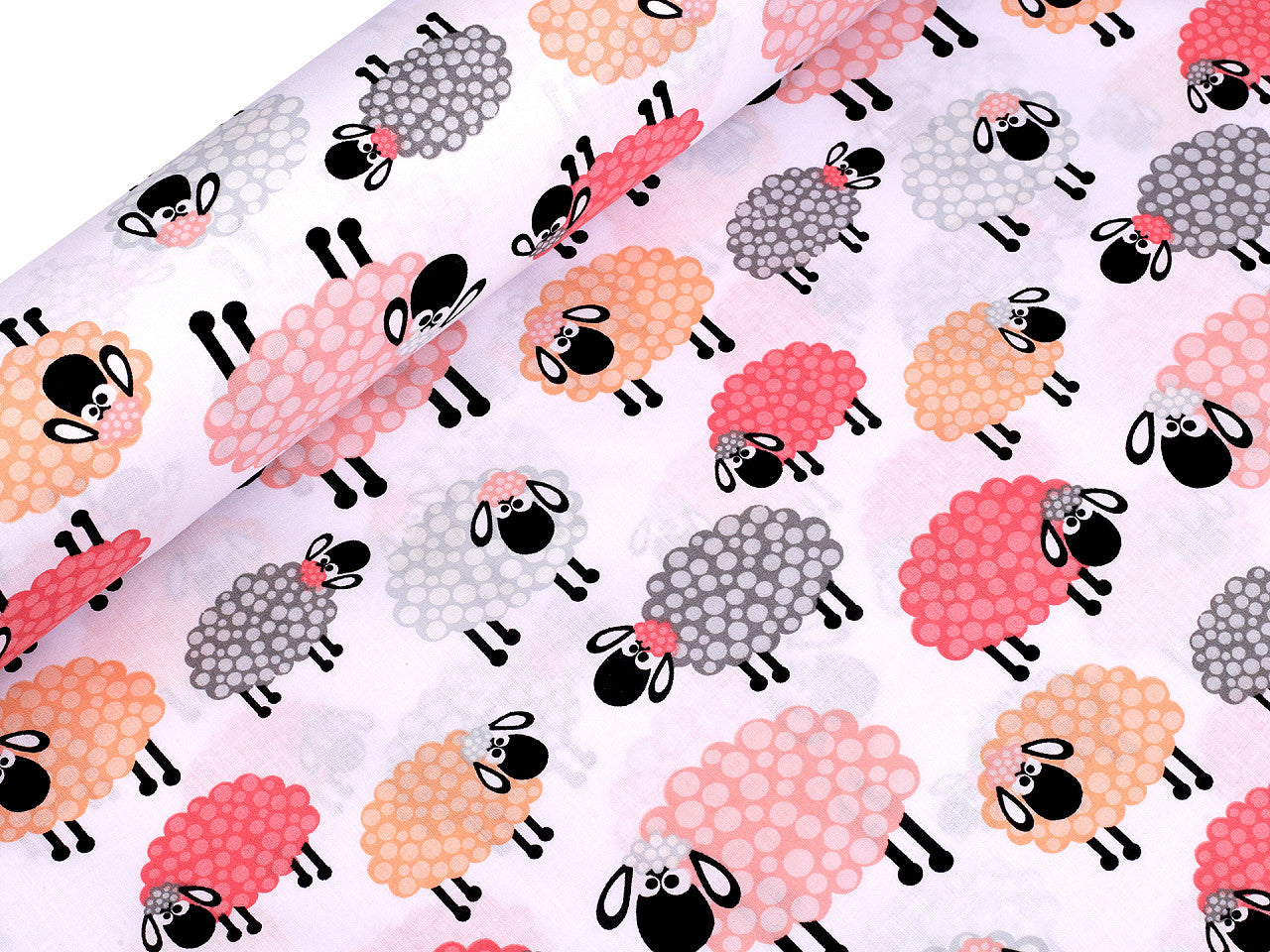 Cretonne en coton oekotex Moutons