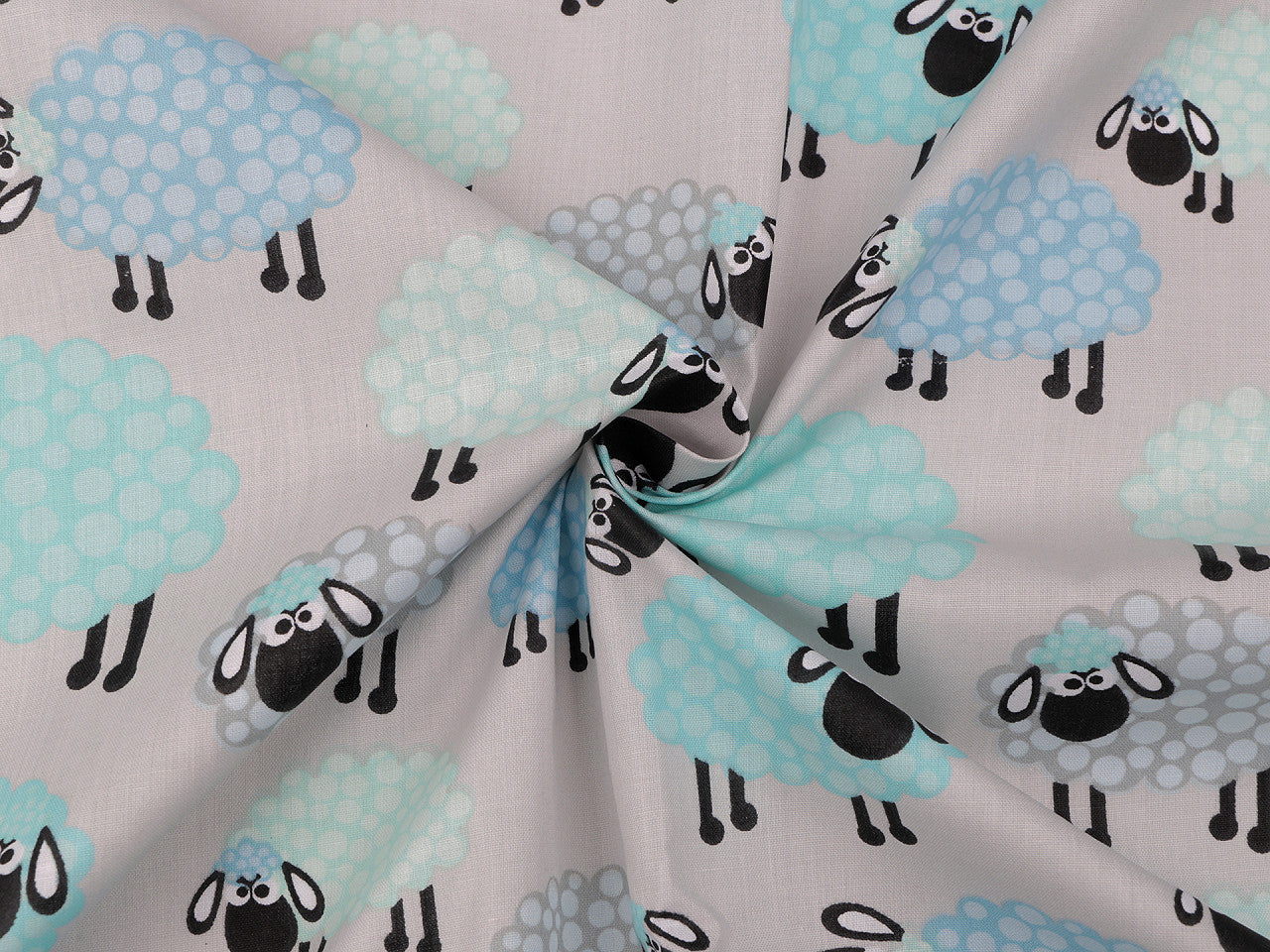 Cretonne en coton oekotex Moutons
