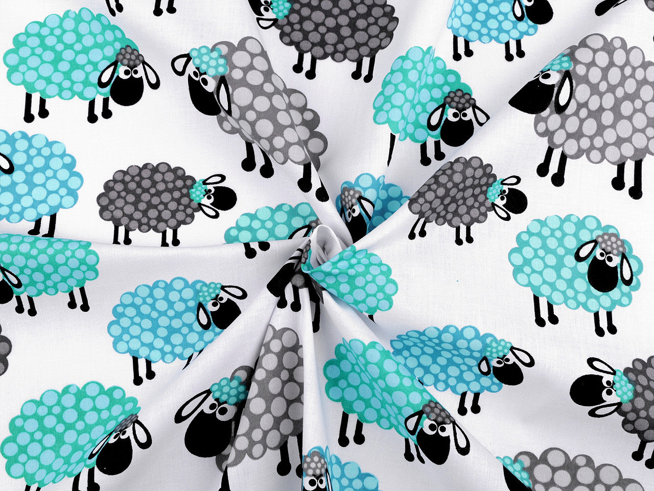 Cretonne en coton oekotex Moutons