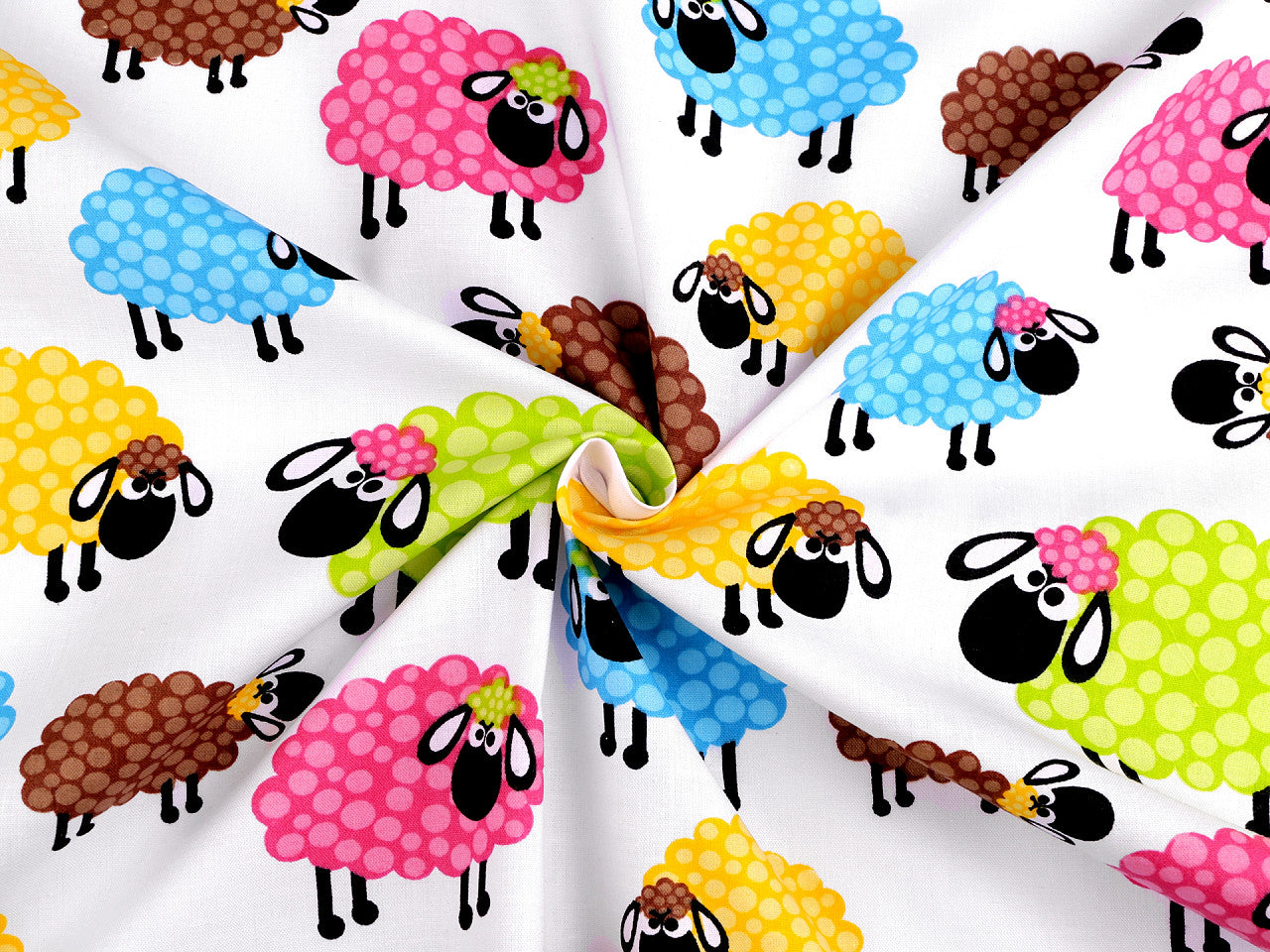 Cretonne en coton oekotex Moutons