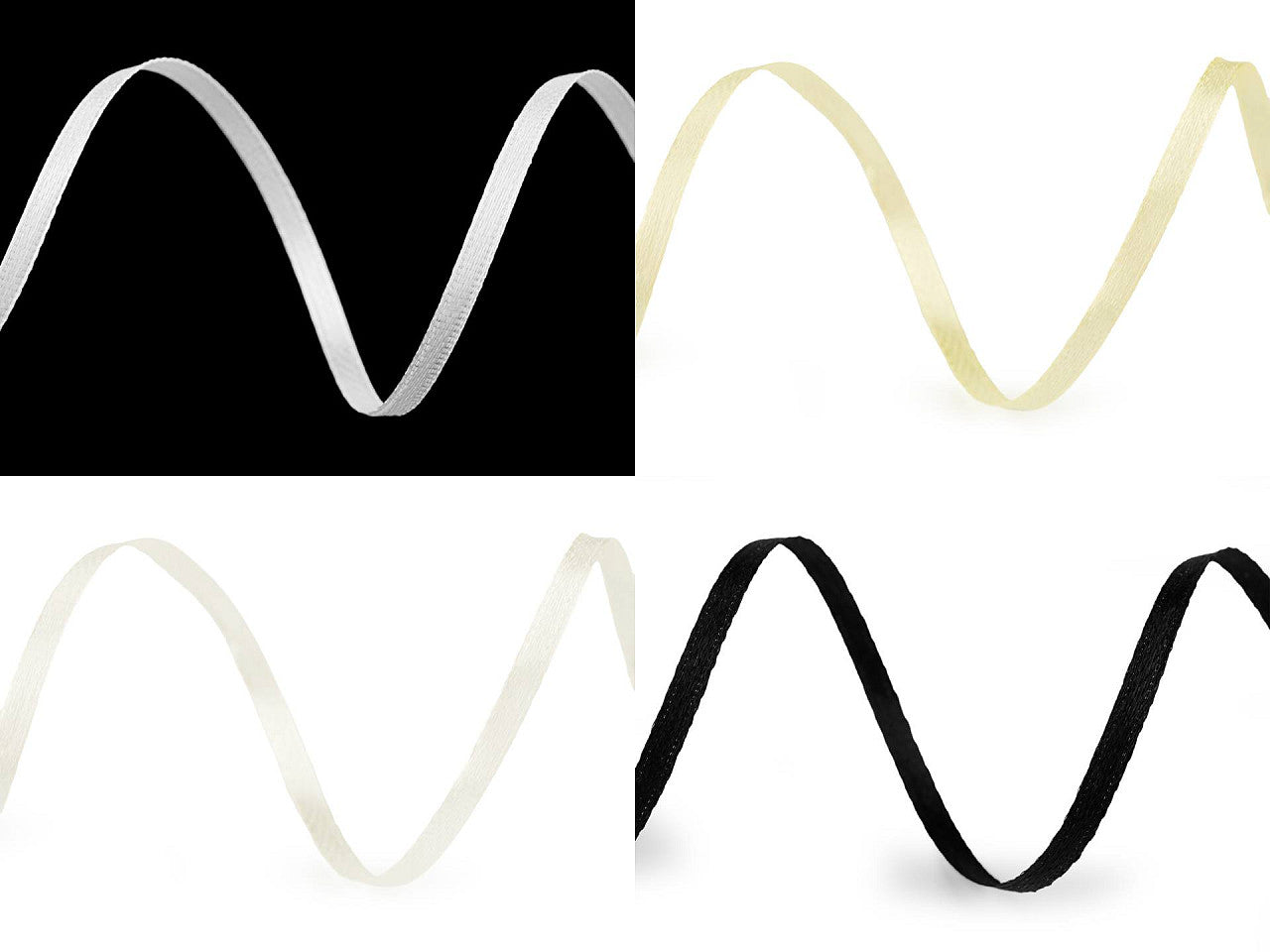 Ruban satiné, largeur 3 mm