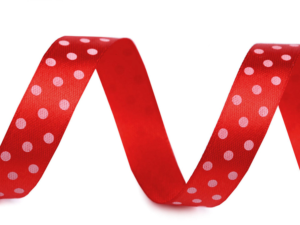 Ruban satiné à pois, largeur 15 mm