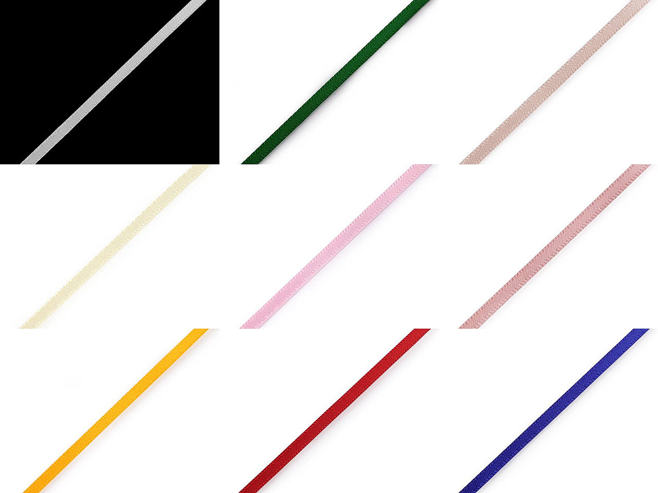 Ruban satiné, largeur 3 mm