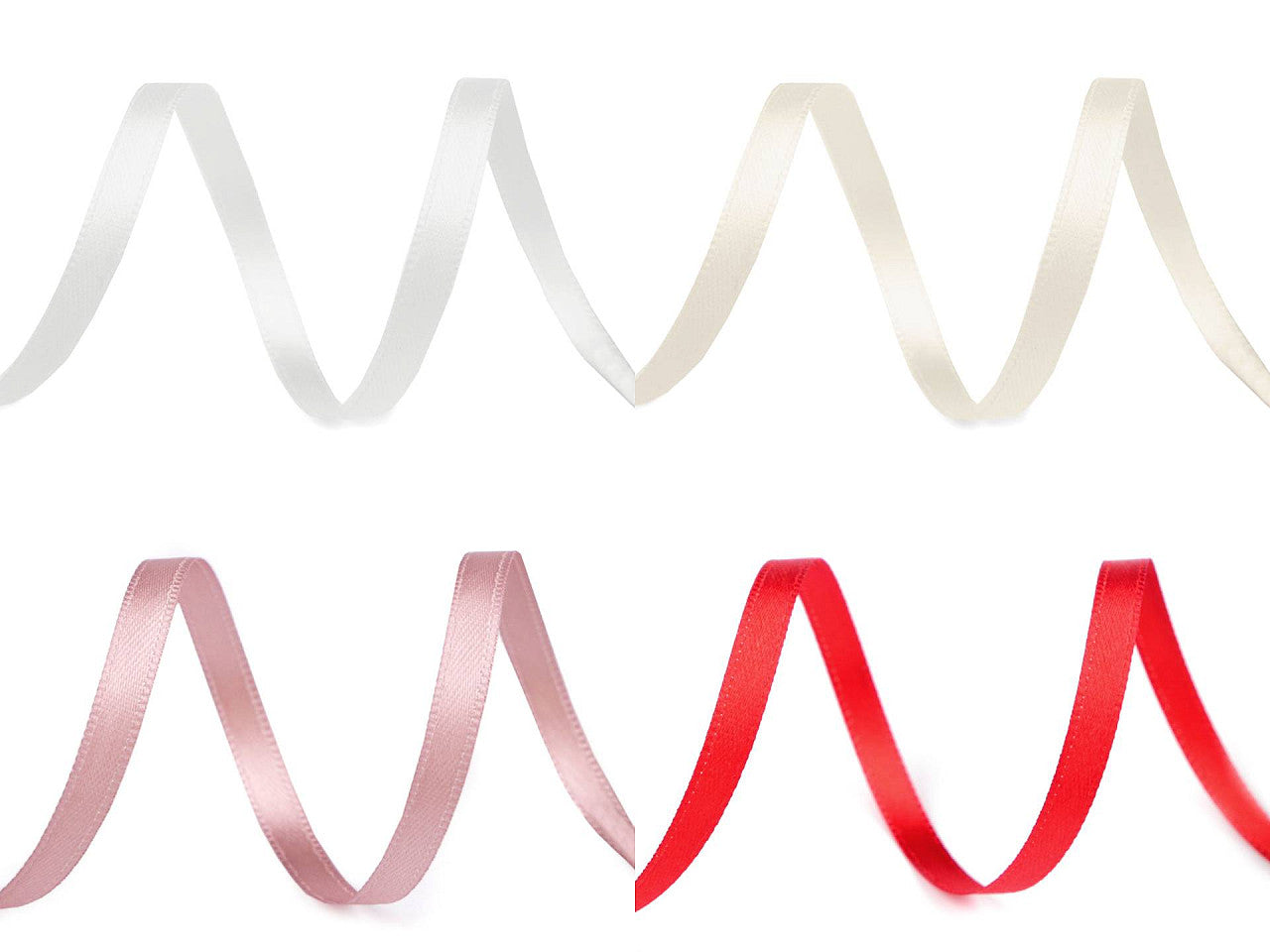 Ruban satiné double face, largeur 5 mm