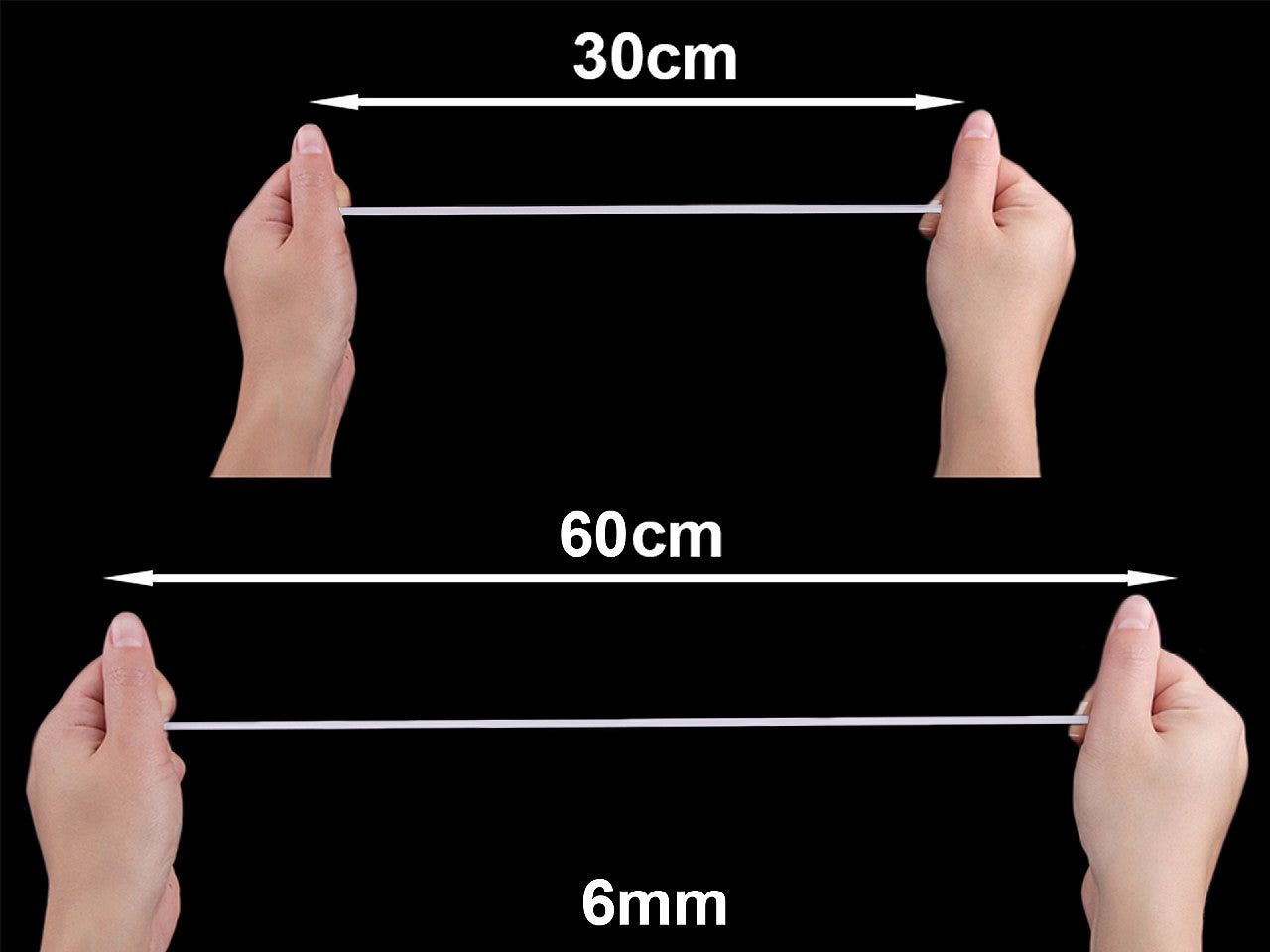 Élastique plat sur cartonnettes lot de 3
