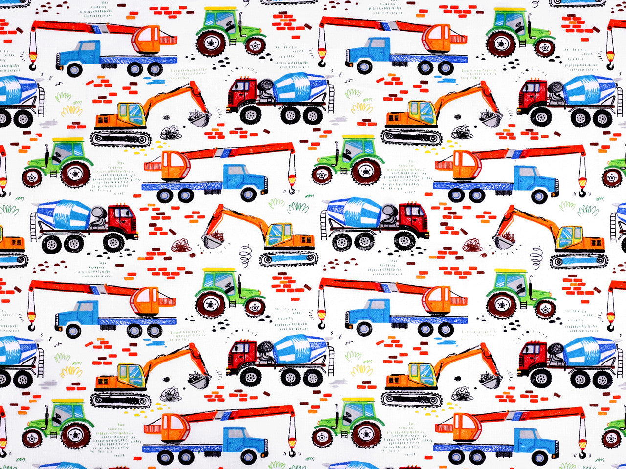 Tissu/Toile en coton Camions