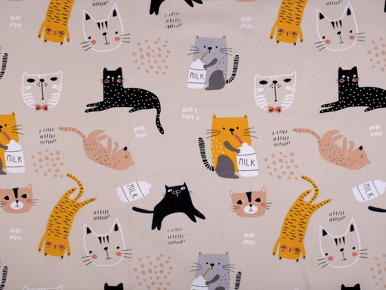 Tissu/Toile en coton Chats