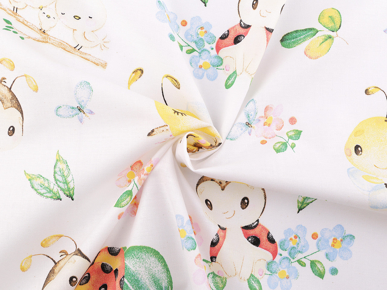 Tissu/Toile en coton Coccinelles, Abeilles