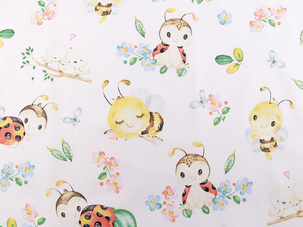 Tissu/Toile en coton Coccinelles, Abeilles