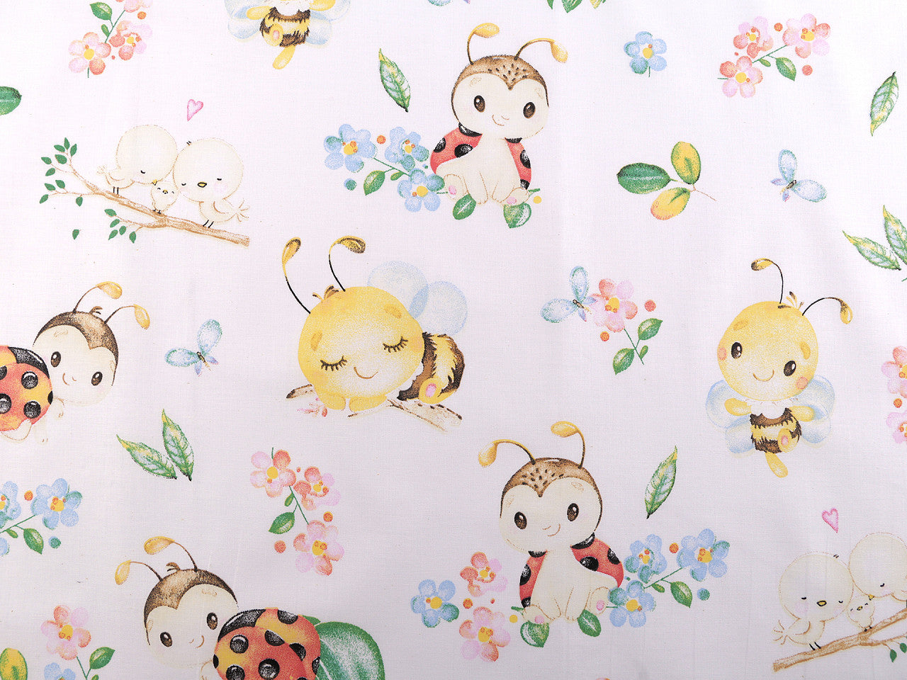 Tissu/Toile en coton Coccinelles, Abeilles