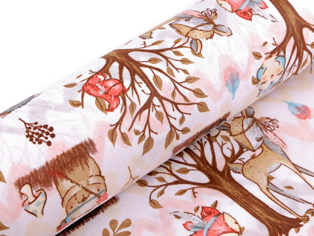Cretonne coton oekotex, Animaux de la forêt