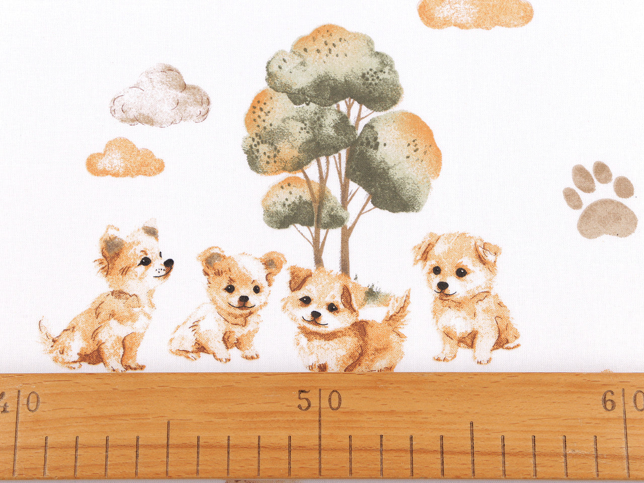 Popeline coton oekotex Chiots