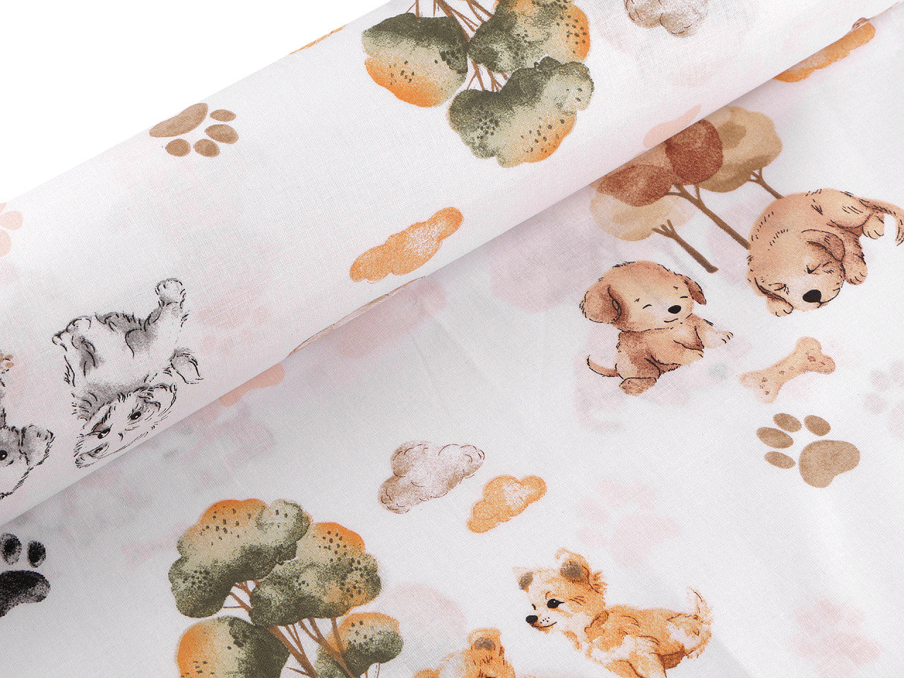 Popeline coton oekotex Chiots