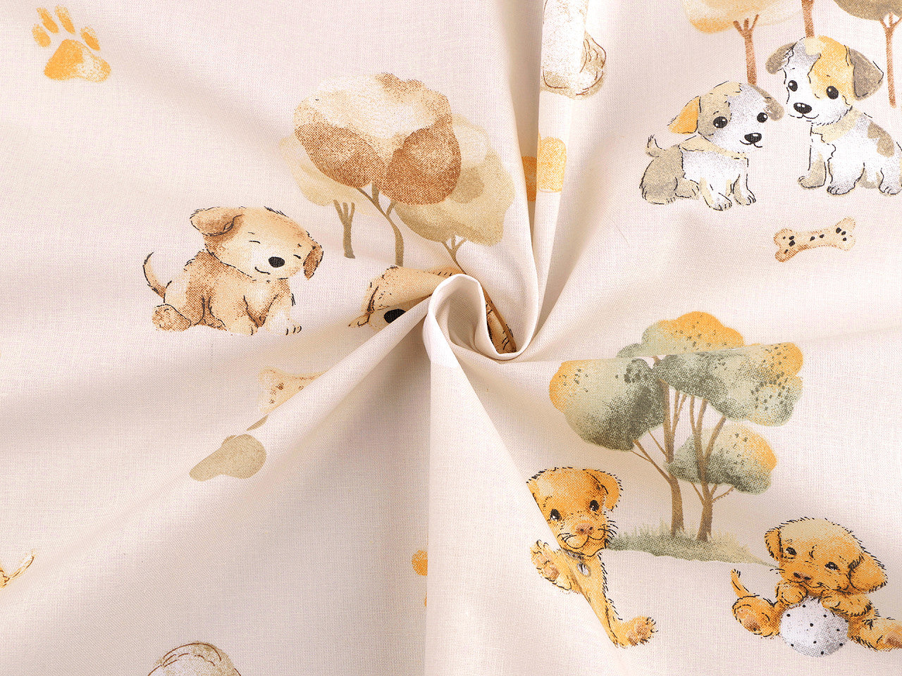 Popeline coton oekotex Chiots