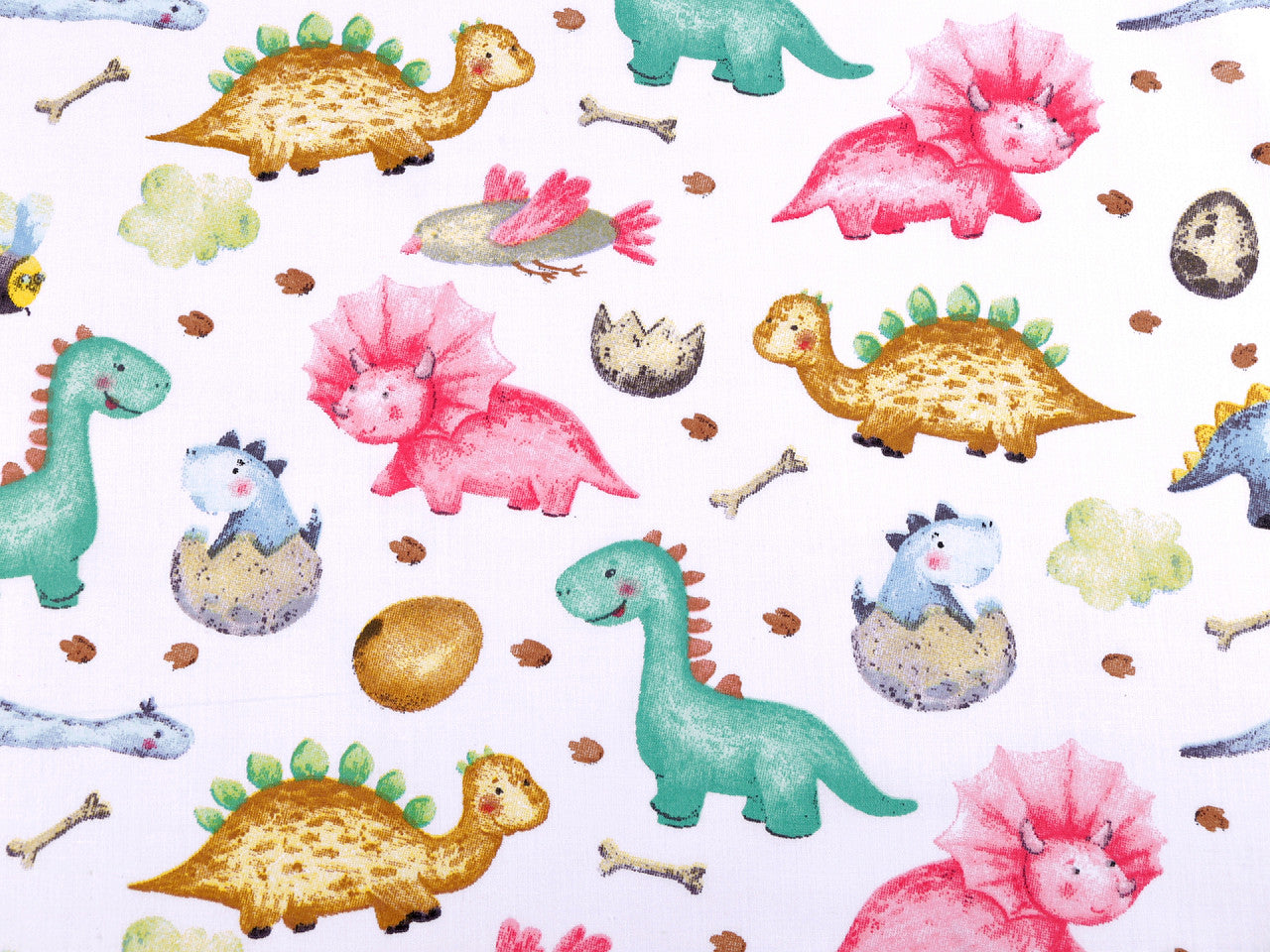 Cretonne coton oekotex Dinosaures