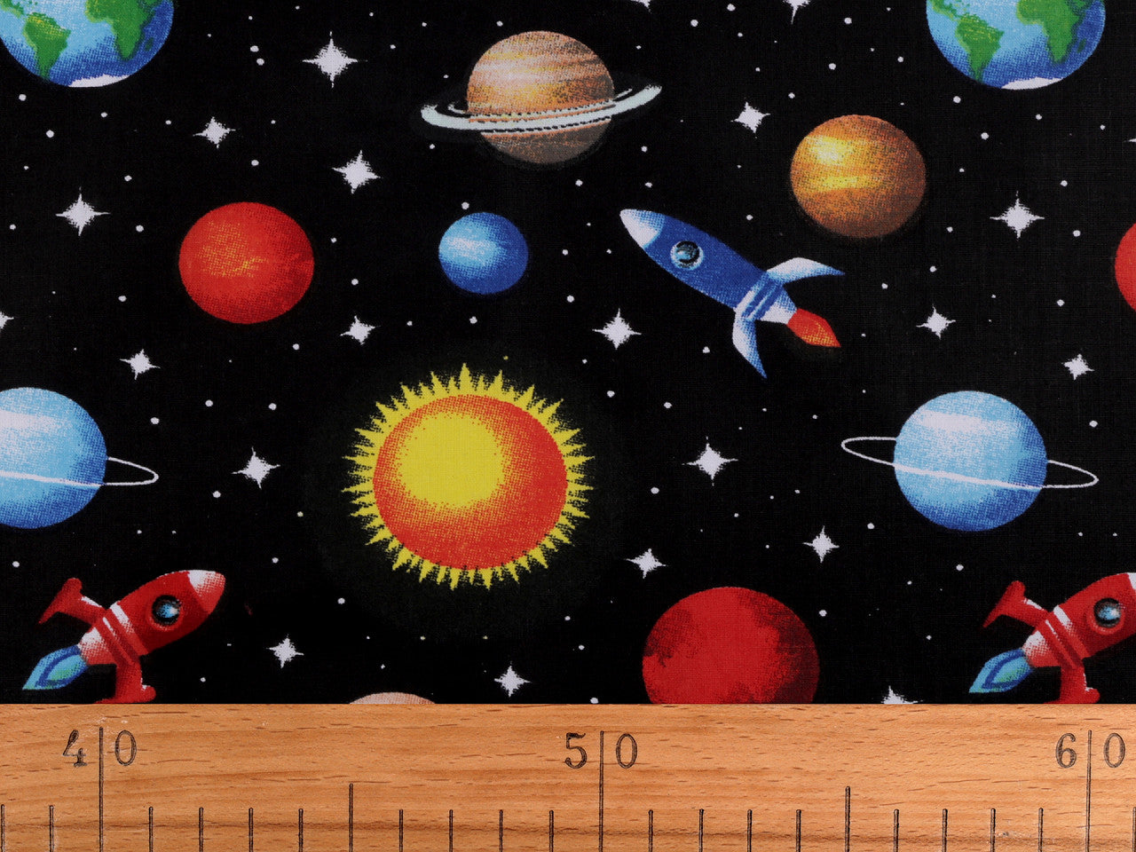 Cretonne en coton Oekotex Univers/Planètes