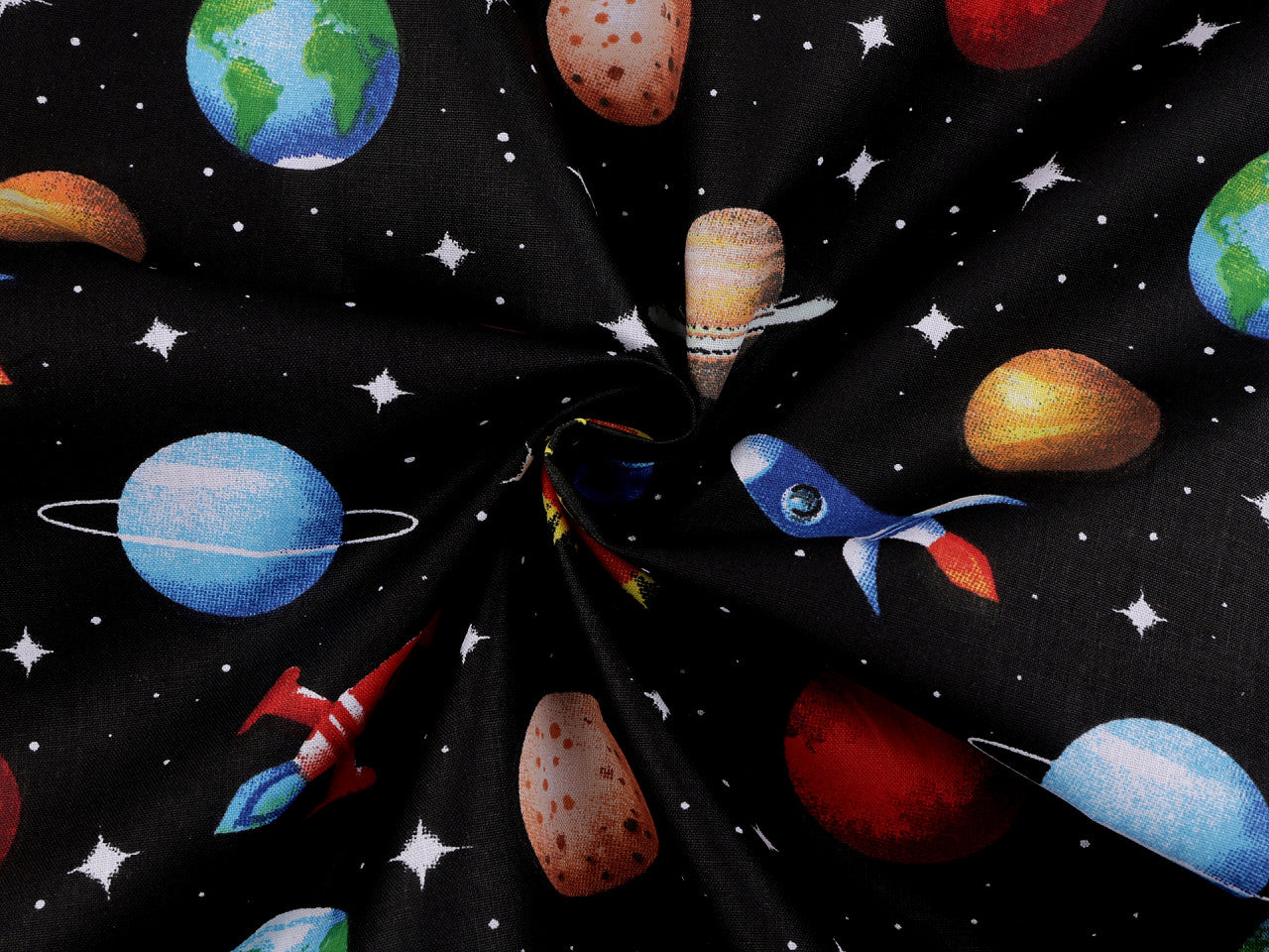 Cretonne en coton Oekotex Univers/Planètes