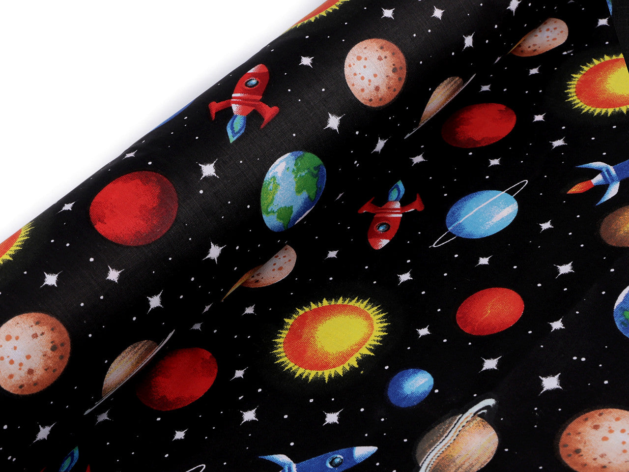 Cretonne en coton Oekotex Univers/Planètes