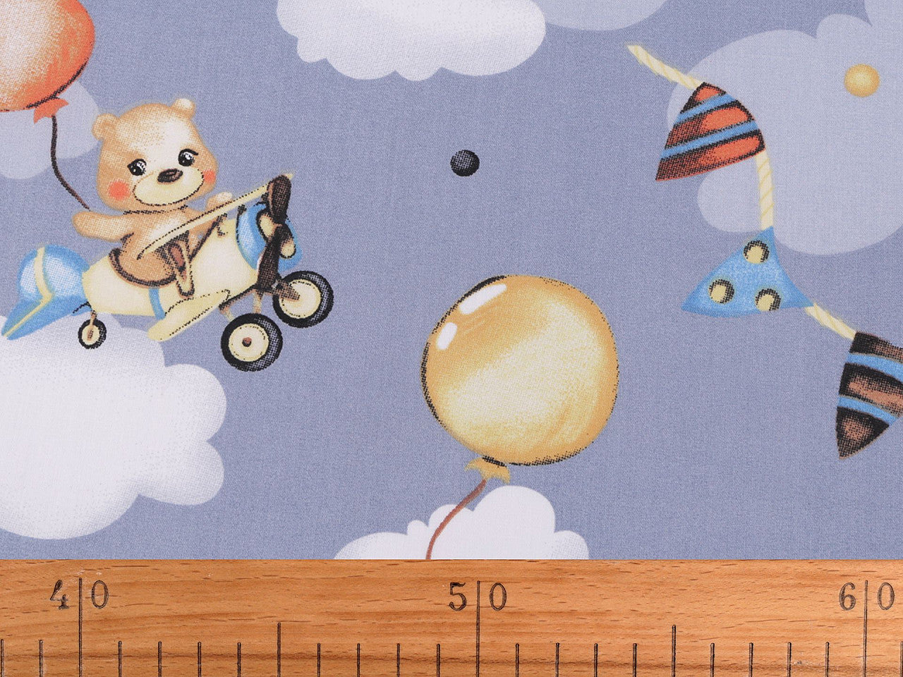 Cretonne coton oekotex Ours en peluche