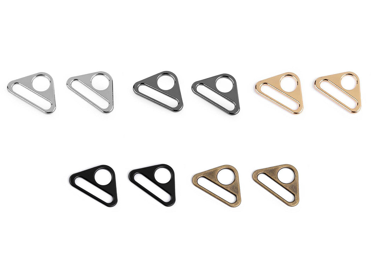 Ajusteur/Boucle à glissières triangulaire en métal, largeur 31 mm