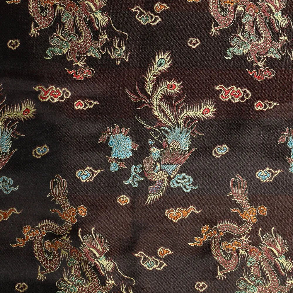 Tissu brocart motif dragon
