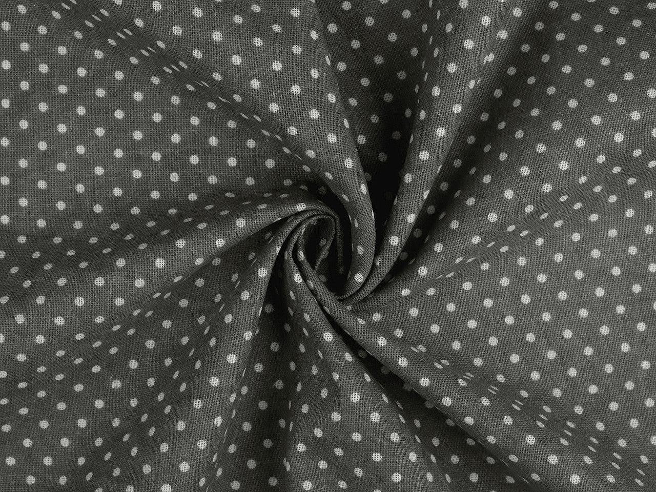 Toile en coton à pois imitation lin, épaisse