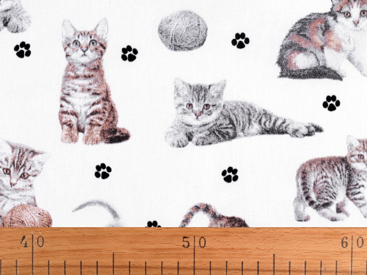 Cretonne coton oekotex Chats