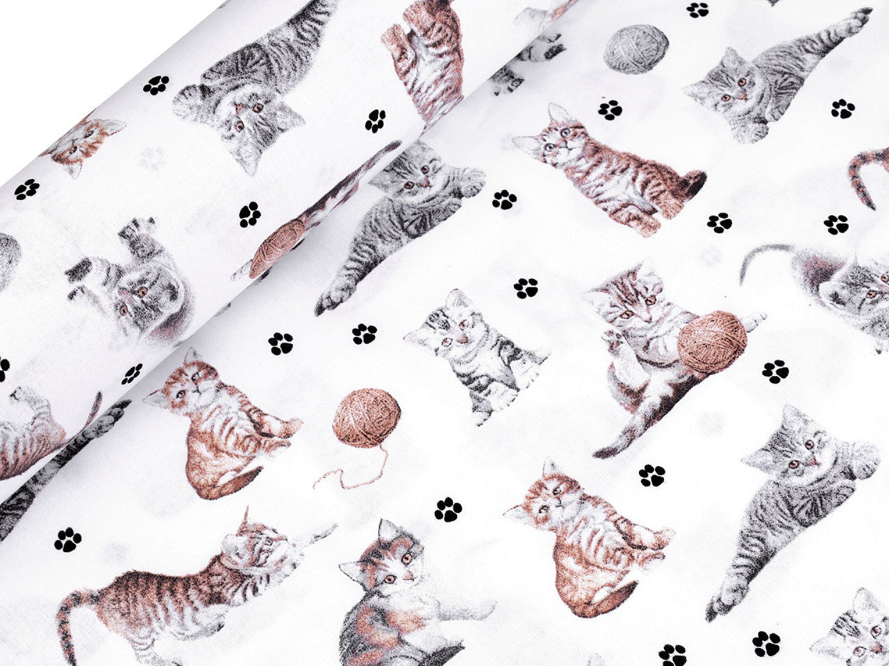 Cretonne coton oekotex Chats