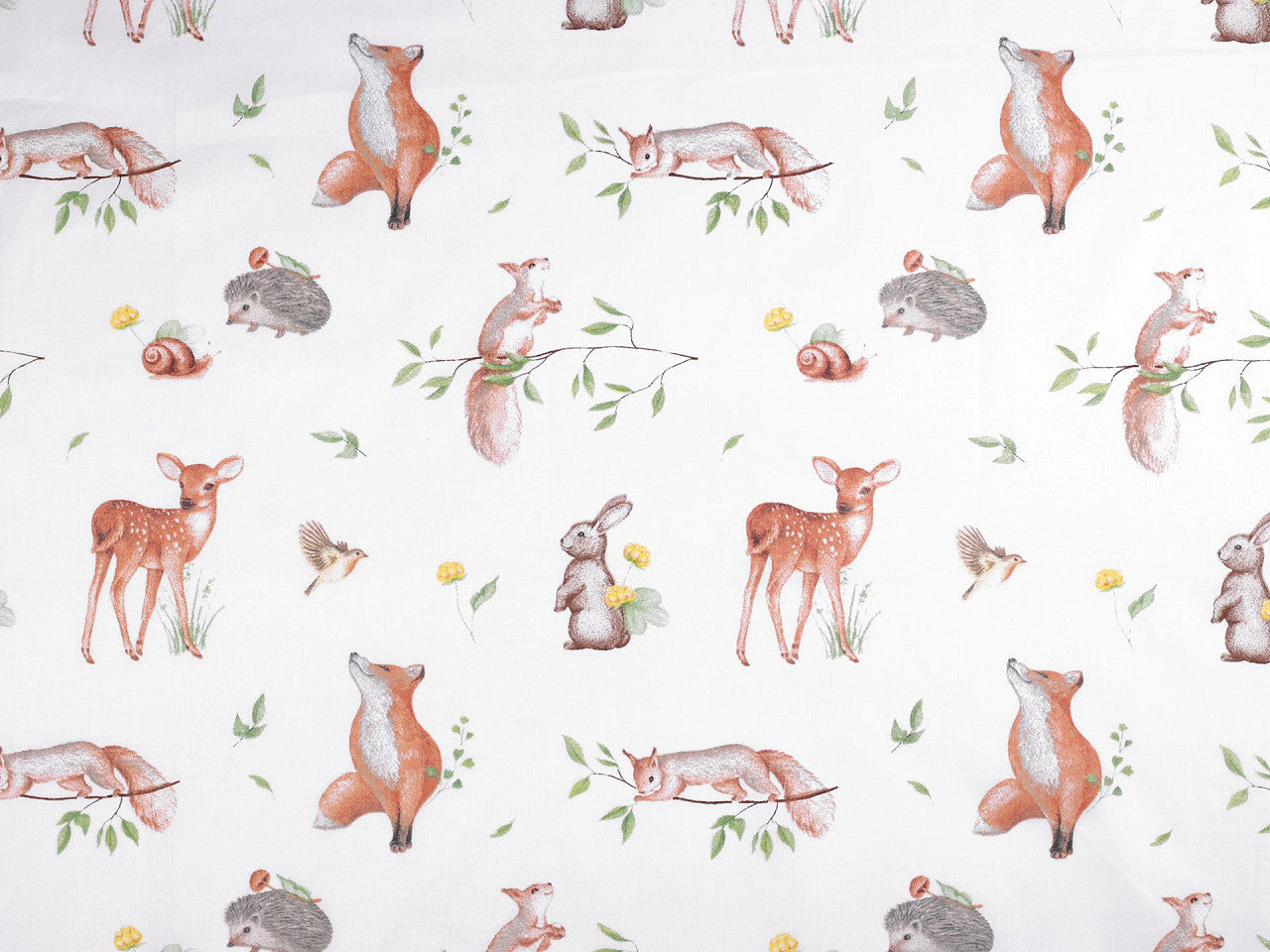 Cretonne coton oekotex Animaux de la forêt