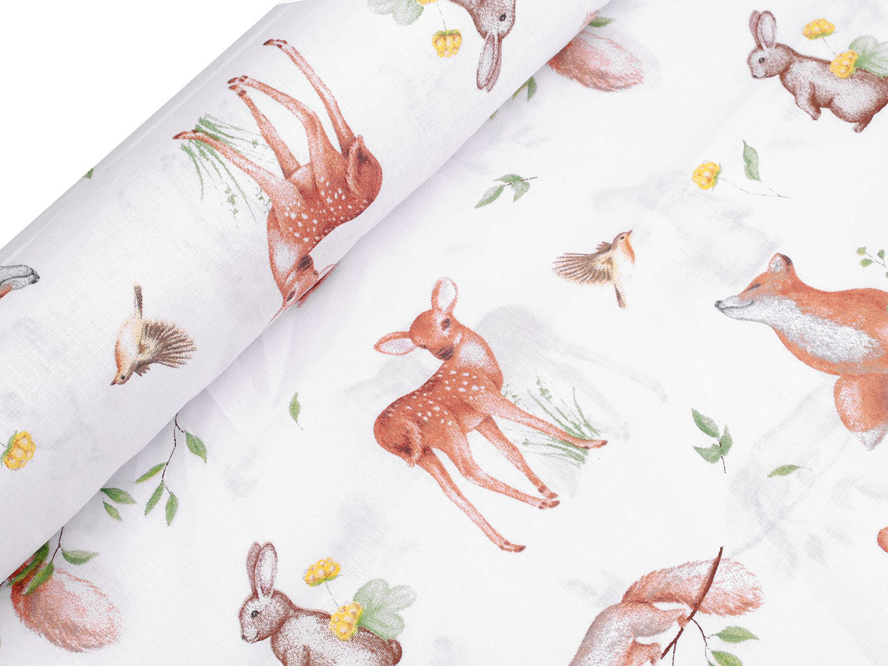 Cretonne coton oekotex Animaux de la forêt