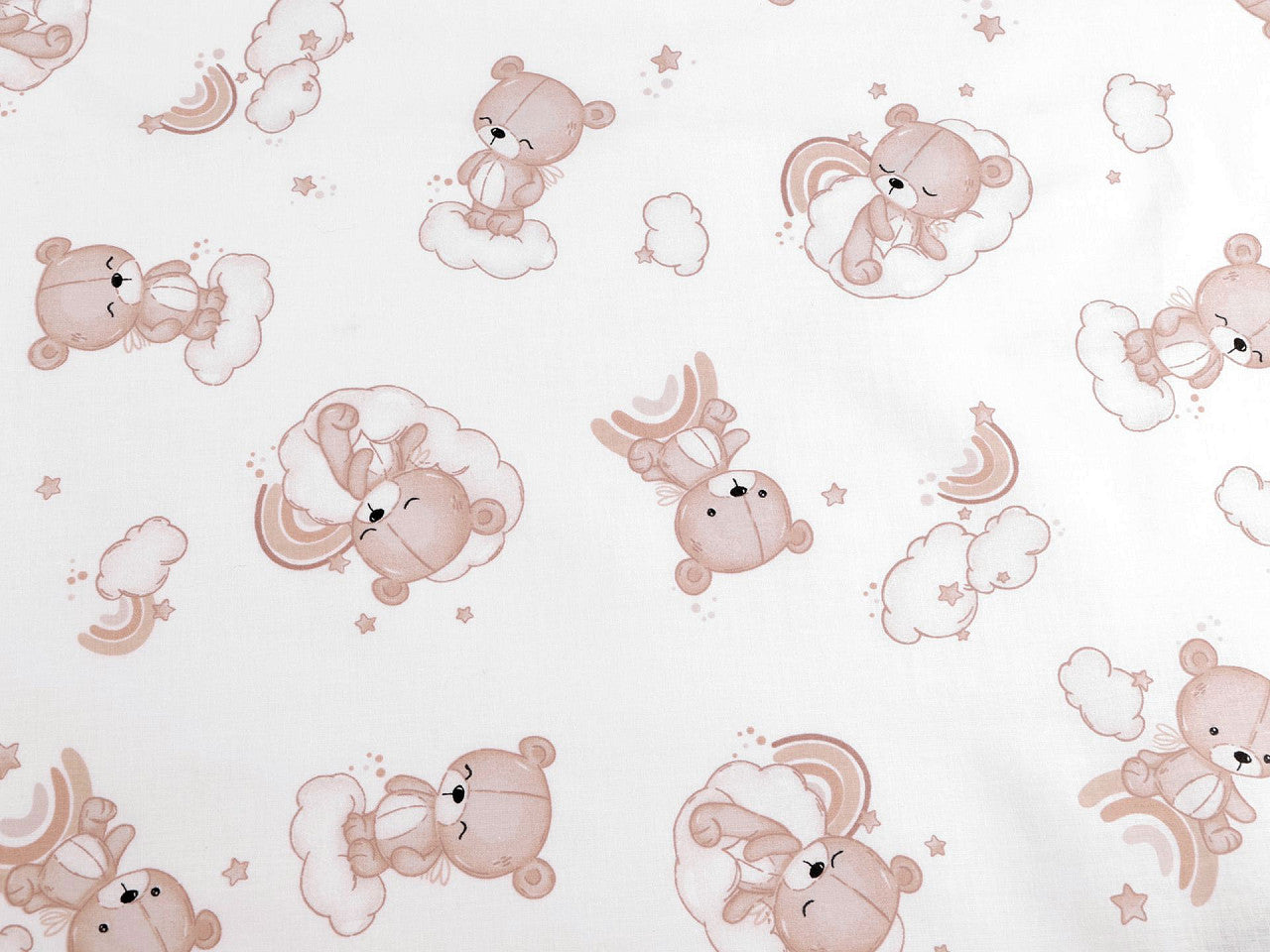 Popeline coton Ours en peluche