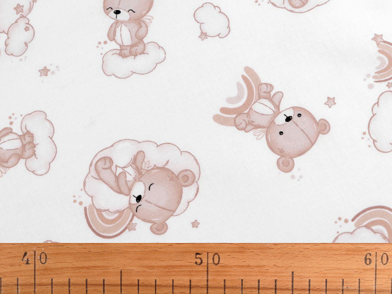 Popeline coton Ours en peluche