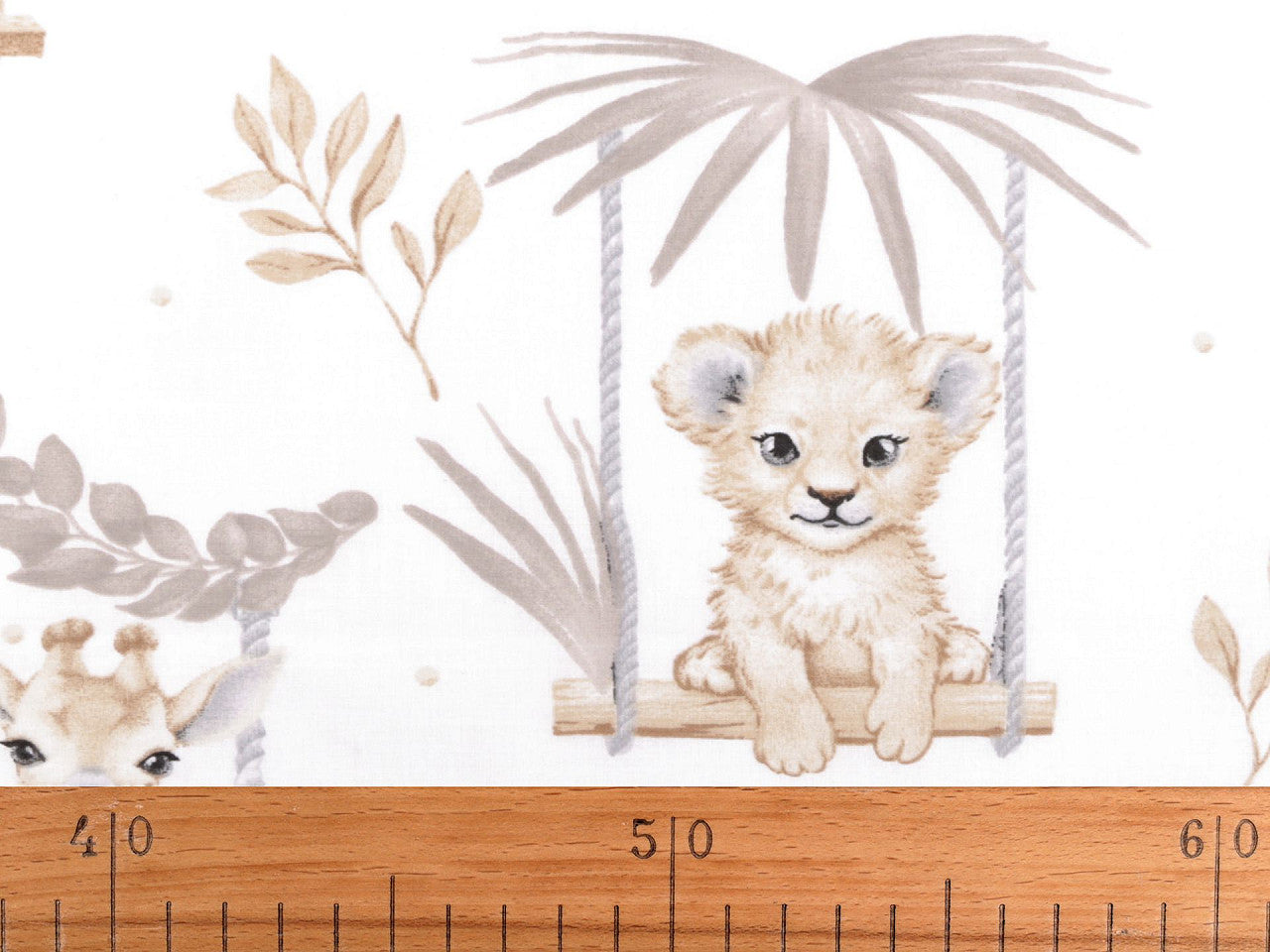 Popeline coton oekotex Animaux de safari