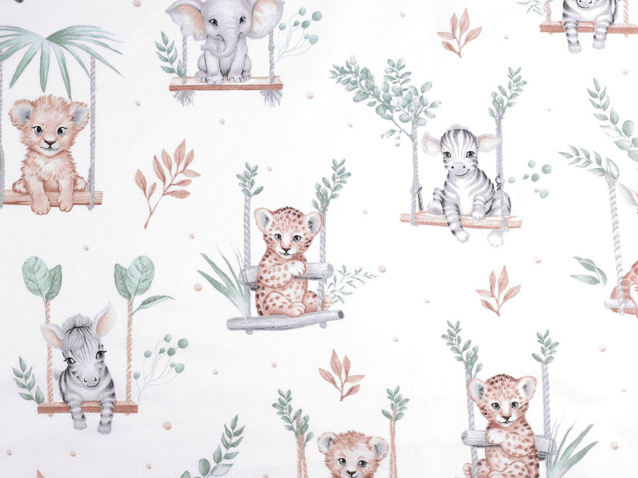Popeline coton oekotex Animaux de safari